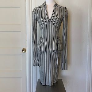 Diesel Long Sleeve Body Con MIDI Dress